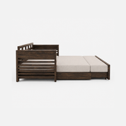 Wooden sofa bed three seater as a two person sleeper queen bed