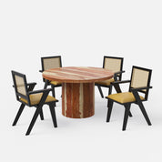 Luis-Flora Dining Table Set - 2, 4 & 6 Seater/ All sizes