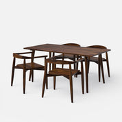 Helena Millie Walnut Dining Table Set - 4 & 6 Seater/All sizes