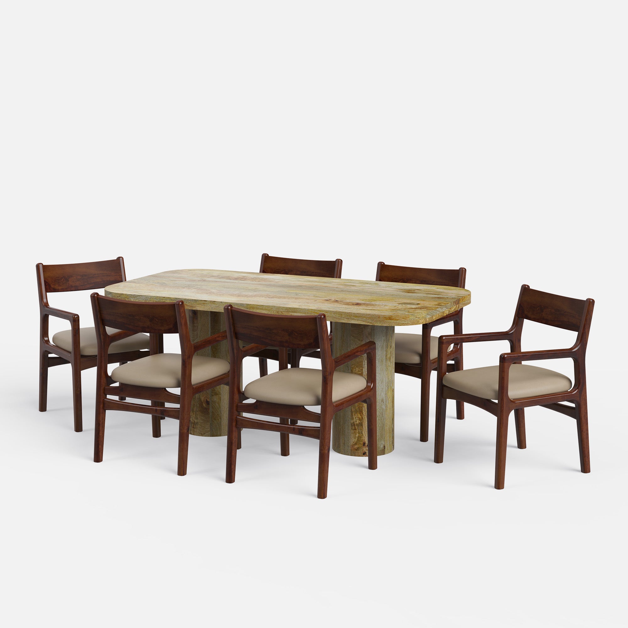 Alba-Kiyomi Dining Table Set - 6 & 8 Seater/ All sizes