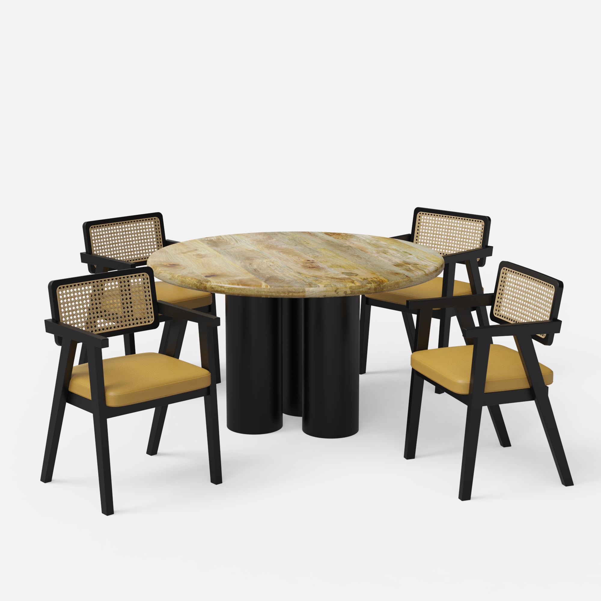 Amor-Bob Dining Table Set - 2, 4 & 6 Seater/ All sizes