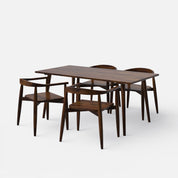 Helena Millie Walnut Dining Table Set - 4 & 6 Seater/All sizes