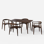 Helena Millie Walnut Dining Table Set - 4 & 6 Seater/All sizes