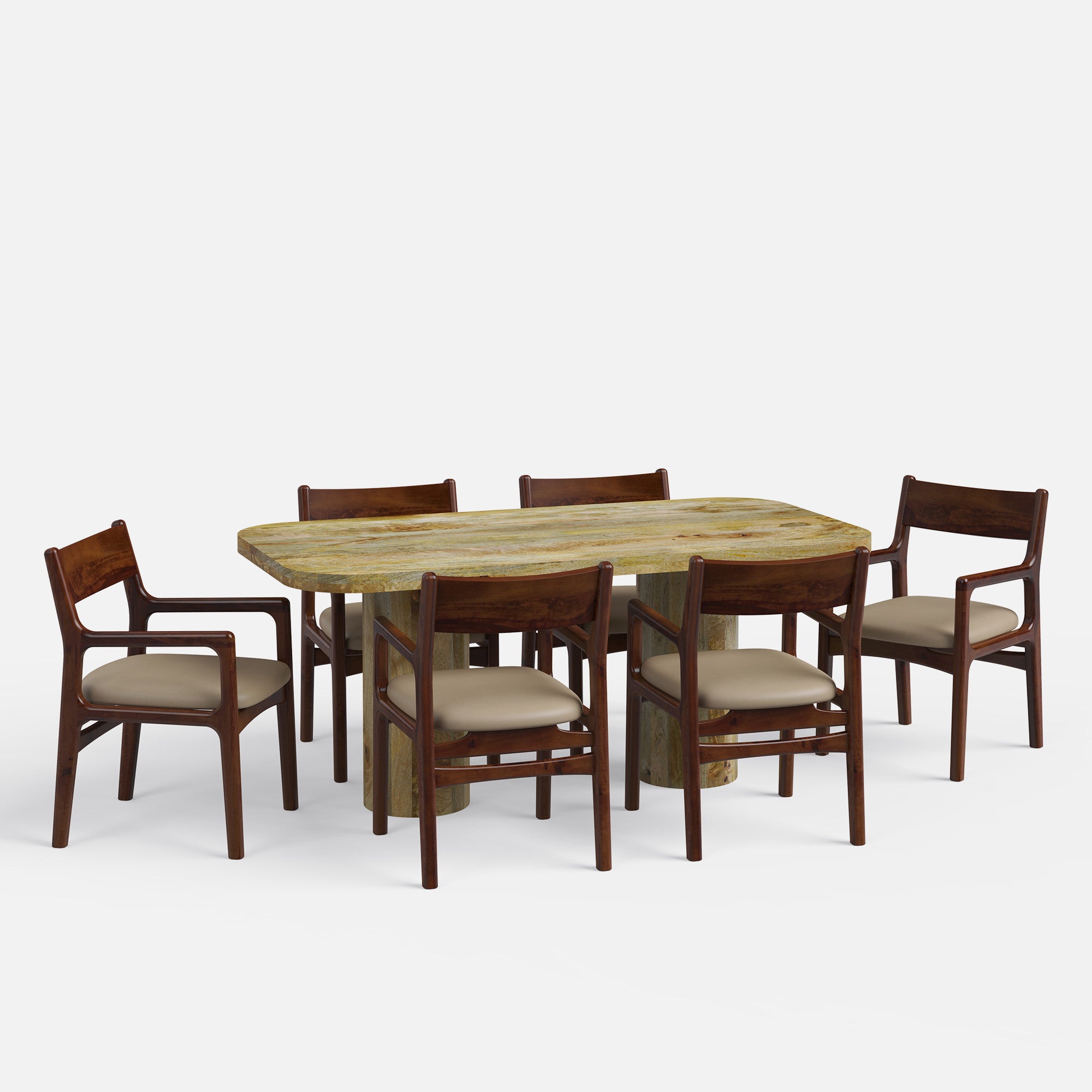 Alba-Kiyomi Dining Table Set - 6 & 8 Seater/ All sizes