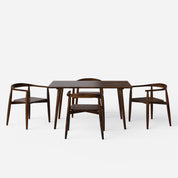 Helena Millie Walnut Dining Table Set - 4 & 6 Seater/All sizes