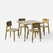 Helena Dining Table Set - 4 Seater/100 cm