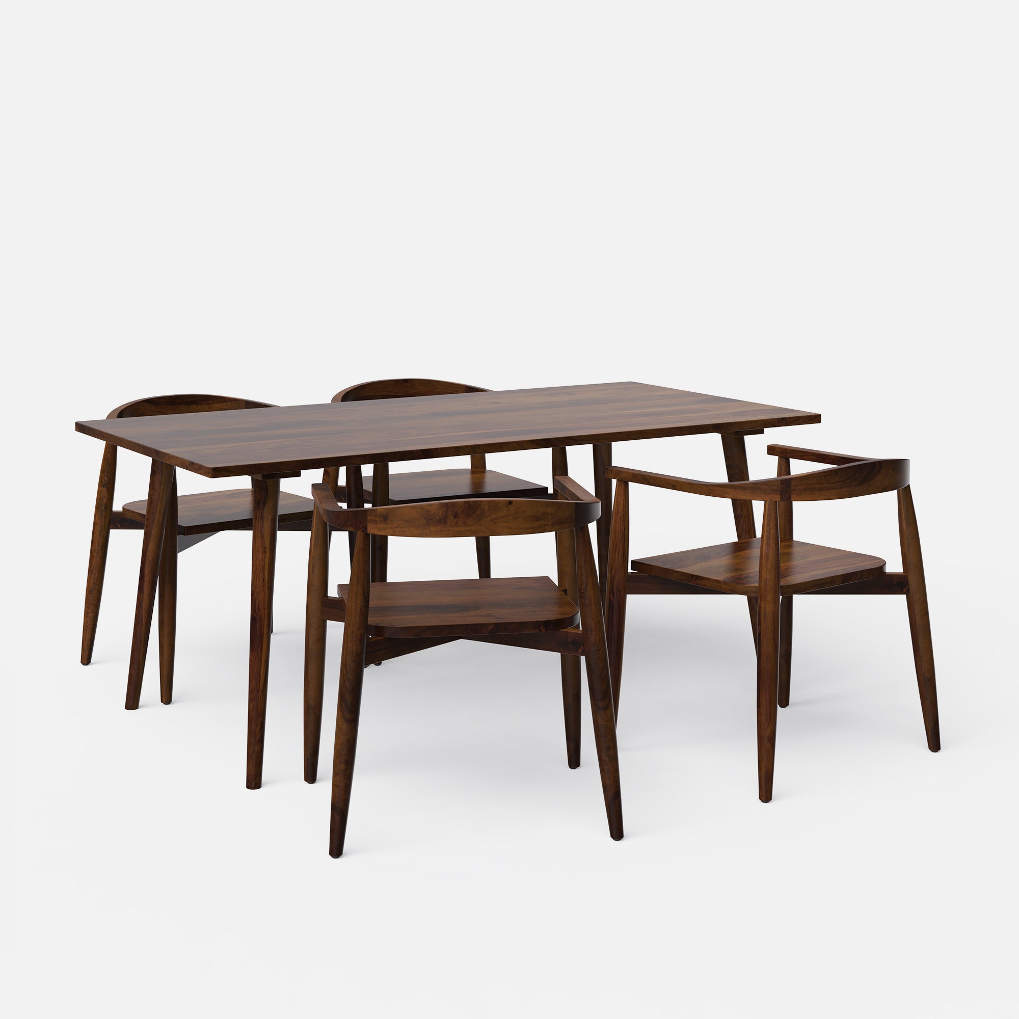 Helena Millie Walnut Dining Table Set - 4 & 6 Seater/All sizes