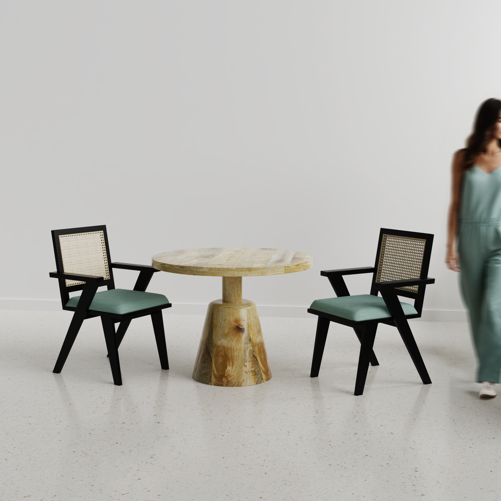 Yukon-Flora-Dining-set-100cm-dia-natural-mango-table-2-chairs-black-on-sheesham-teal-green-cotton-blend-fabric-C1.png