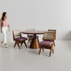 Yukon-Jean Dining Table Set - 4 Seater - Table (130 cm Dia x 76 cm) + 4 Jean Chairs - Sheesham