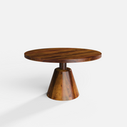Yukon Luxury Dining Table - 4 Seater - 130 cm Dia x 76 cm - Sheesham