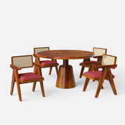 Yukon-Pierre Dining Table Set - 4/6 Seater - All Sizes - Crafts Mill Bespoke Furniture - Dining