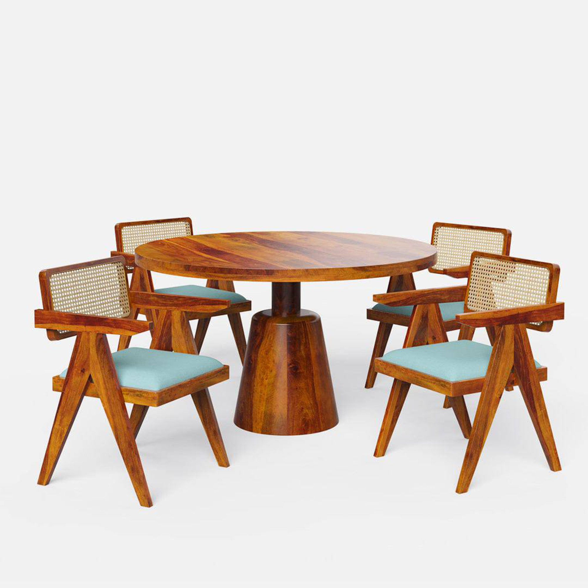 Yukon-Pierre Dining Table Set - 4/6 Seater - All Sizes - Crafts Mill Bespoke Furniture - Dining