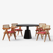 Yukon-Pierre Dining Table Set - 4/6 Seater - All Sizes - Crafts Mill Bespoke Furniture - Dining