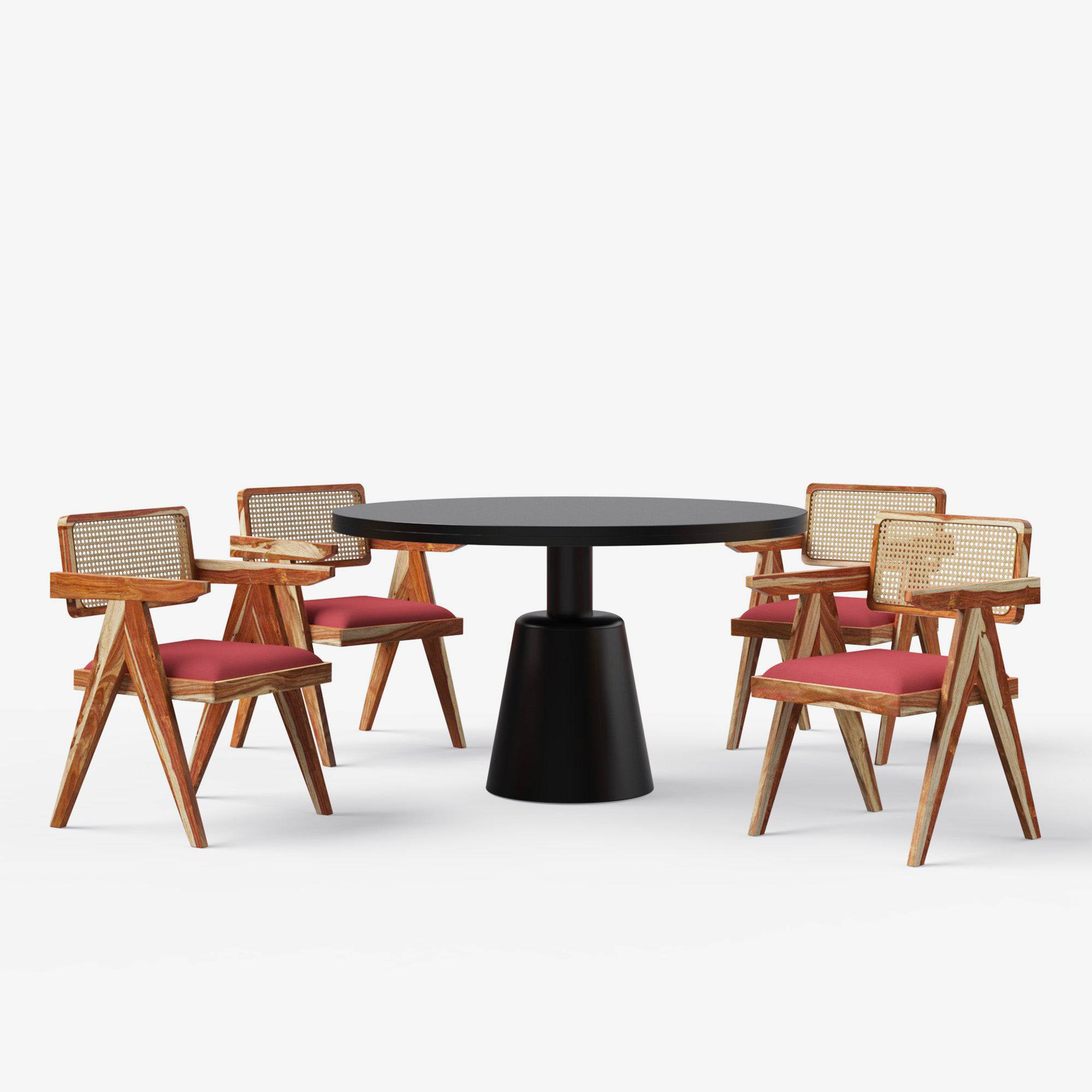 Yukon-Pierre Dining Table Set - 4/6 Seater - All Sizes - Crafts Mill Bespoke Furniture - Dining