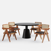 Yukon-Pierre Dining Table Set - 4/6 Seater - All Sizes - Crafts Mill Bespoke Furniture - Dining