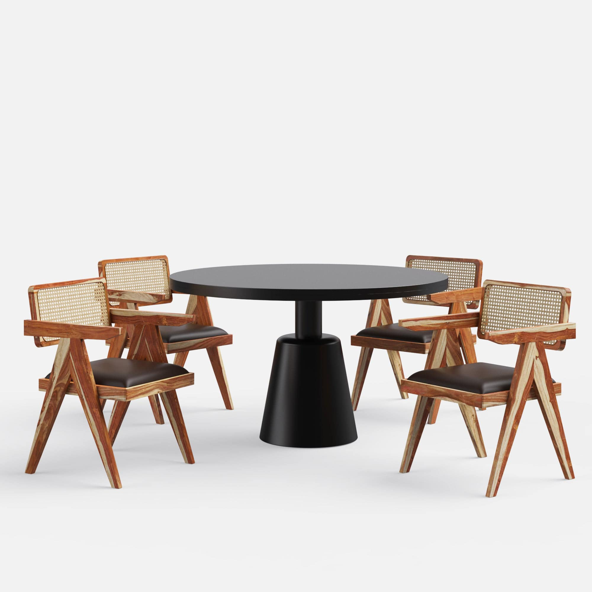 Yukon-Pierre Dining Table Set - 4/6 Seater - All Sizes - Crafts Mill Bespoke Furniture - Dining