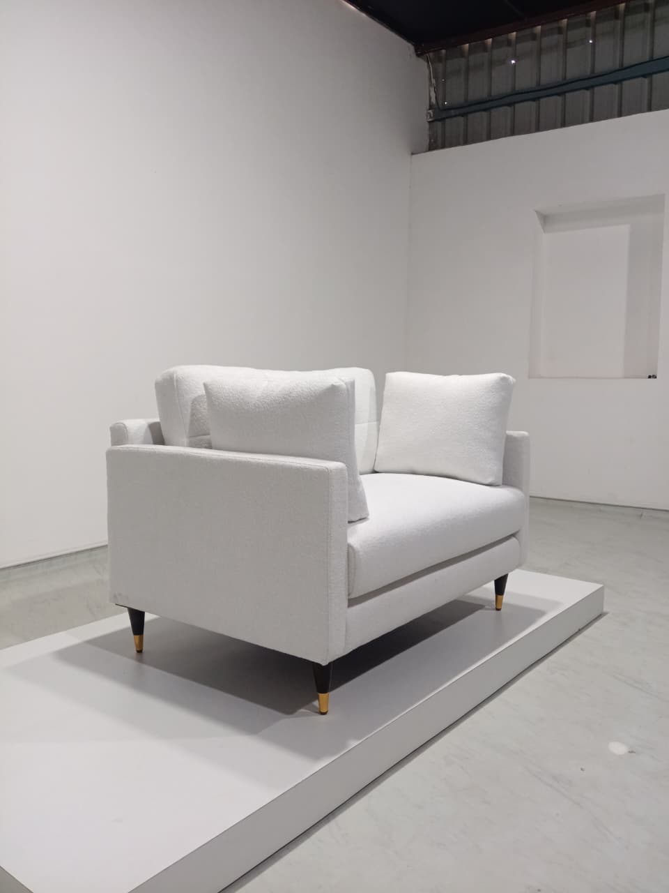 Zane Accent Chair - Lilia white Boucle
