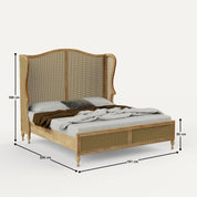 Chantel Natural Rattan Cane Bed