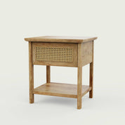 Chantel Rattan Mango Natural Bedside Table