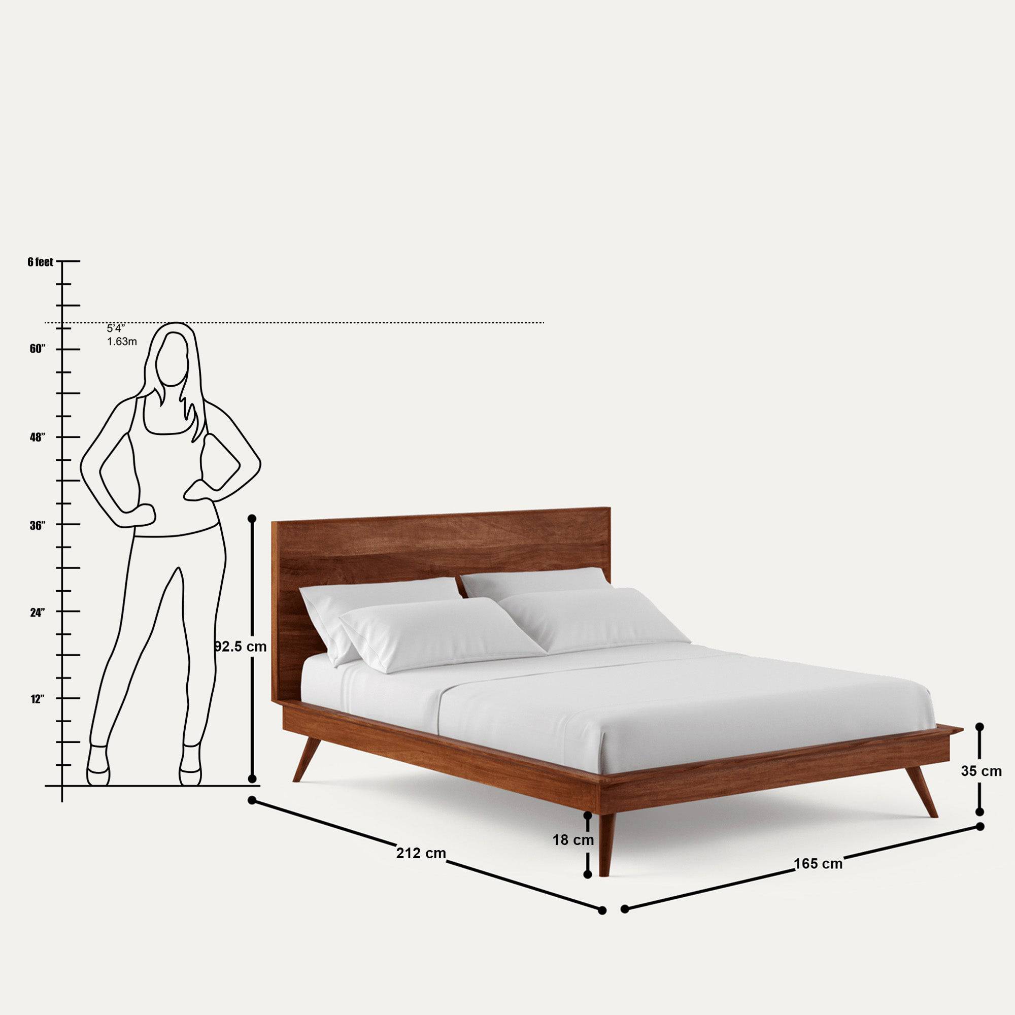 Fran Solid Wood Scandinavian Style Bed