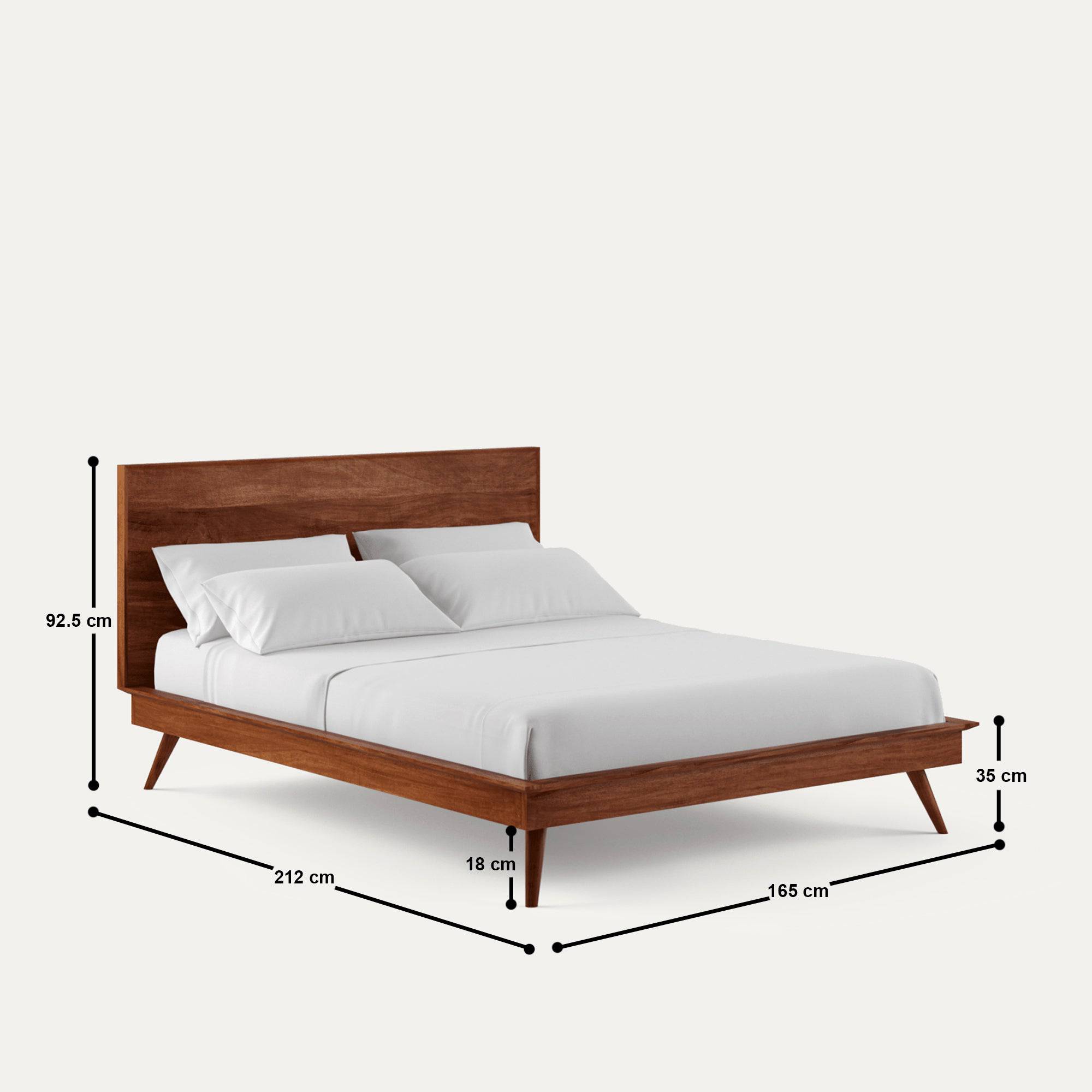 Fran Solid Wood Scandinavian Style Bed