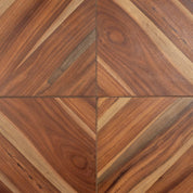 Maven Parquet Pattern Solid Wood Bed