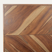 Maven Parquet Pattern Solid Wood Bed