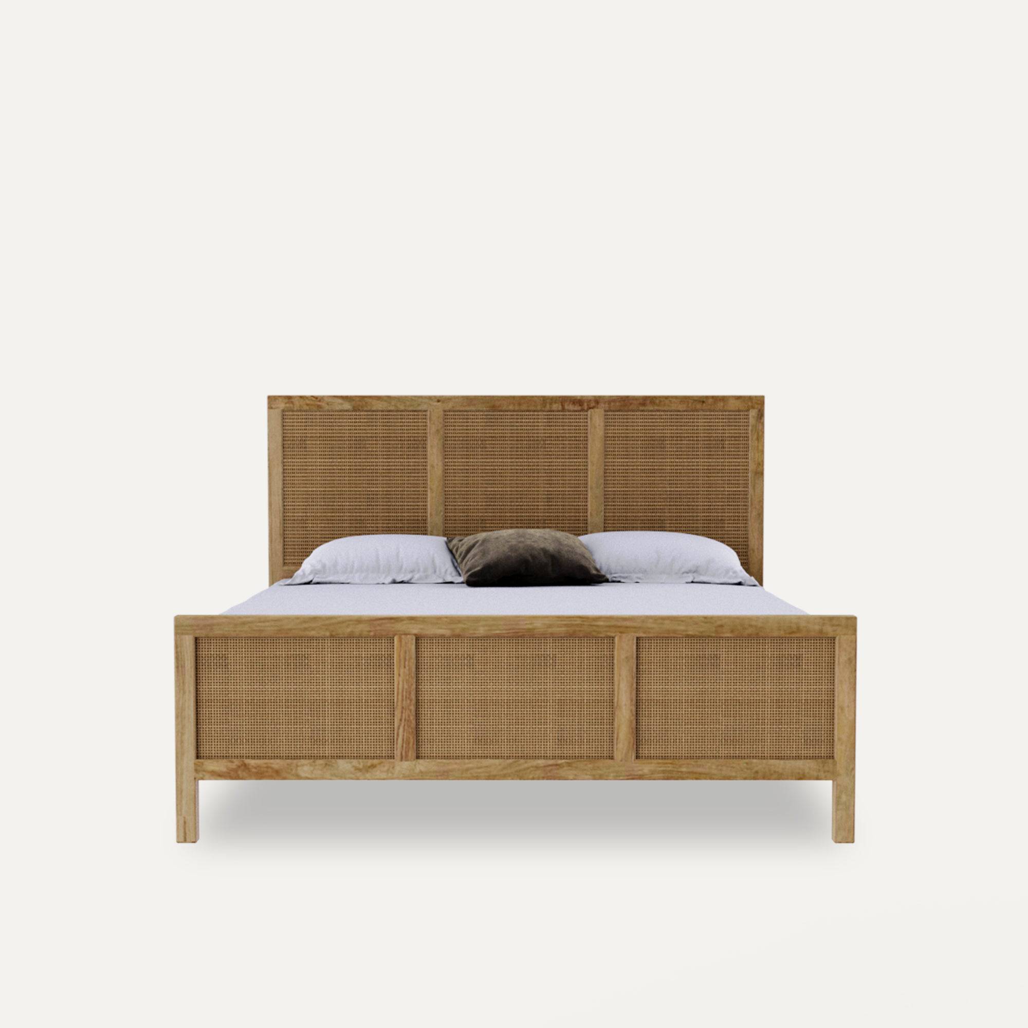 Craftsmill Adelaide Solid Wood Rattan Bed Timeless Charm In Mango craftsmill-adelaide-solid-wood-rattan-bed-timeless-charm-in-mango