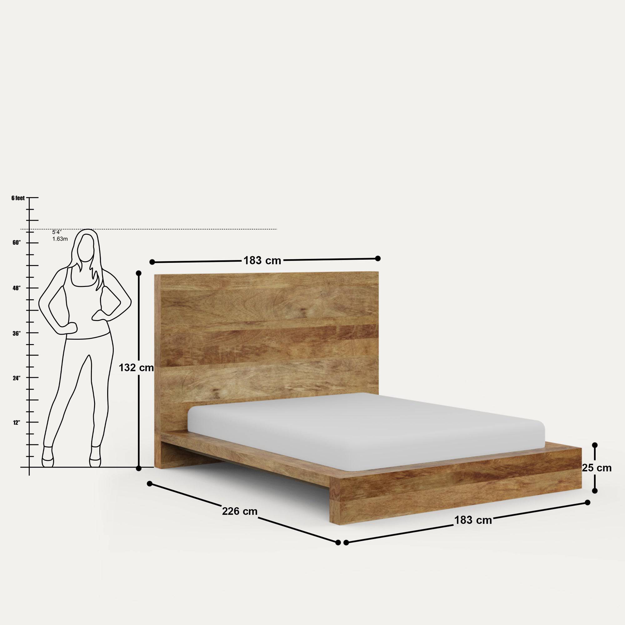 Bay Platform Bed - Solid Wood Beach Style Bed