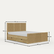 Adelaide Rattan Rollout Storage Bed