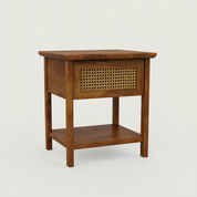 Chantel Rattan Mango Natural Bedside Table