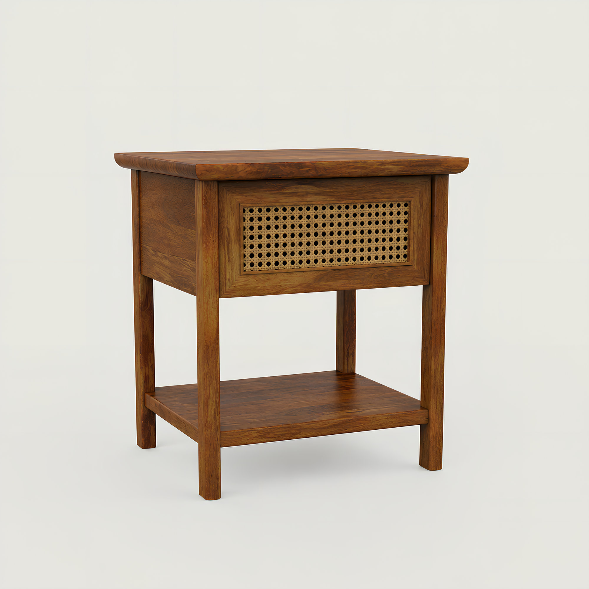 Chantel Rattan Mango Natural Bedside Table