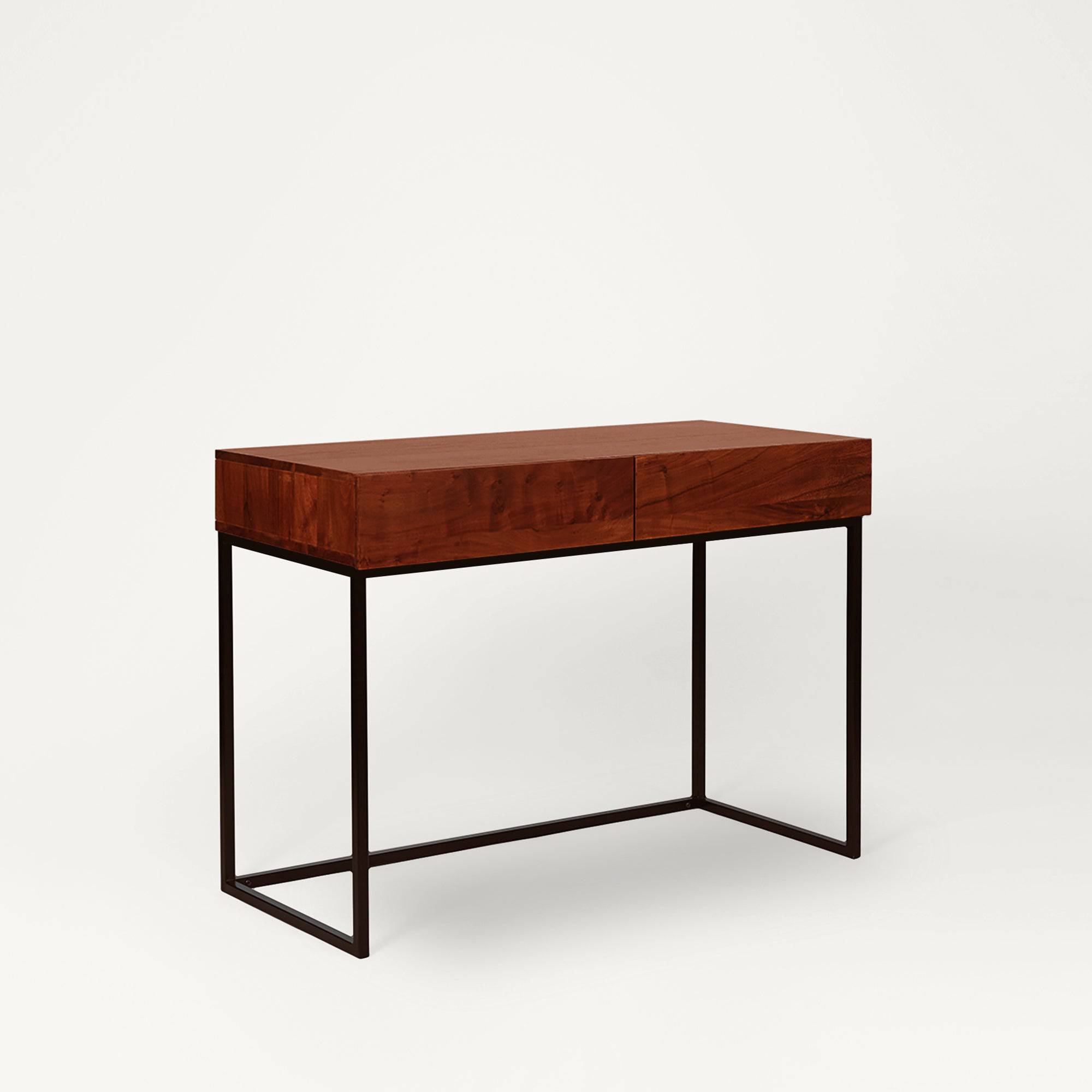 Dan Study Desk Metal and Wood – Crafts Mill Bespoke Furniture