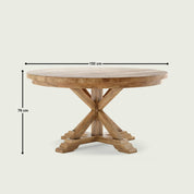 Gable Luxury Round Dining Table - 4 & 6 Seater/All Sizes