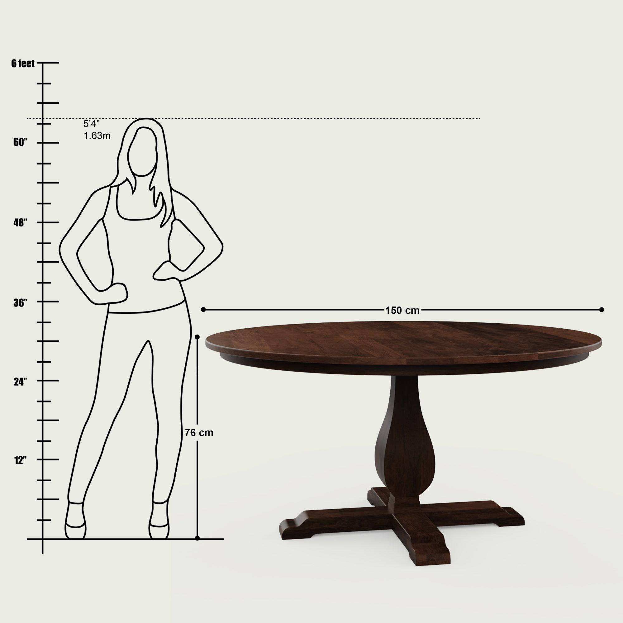 Person Round Table Dimensions Circular Dining Seat Round Table