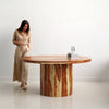 Luis Luxury Dining Table - 4 Seater - 130 cm Dia x 76 cm - Sheesham