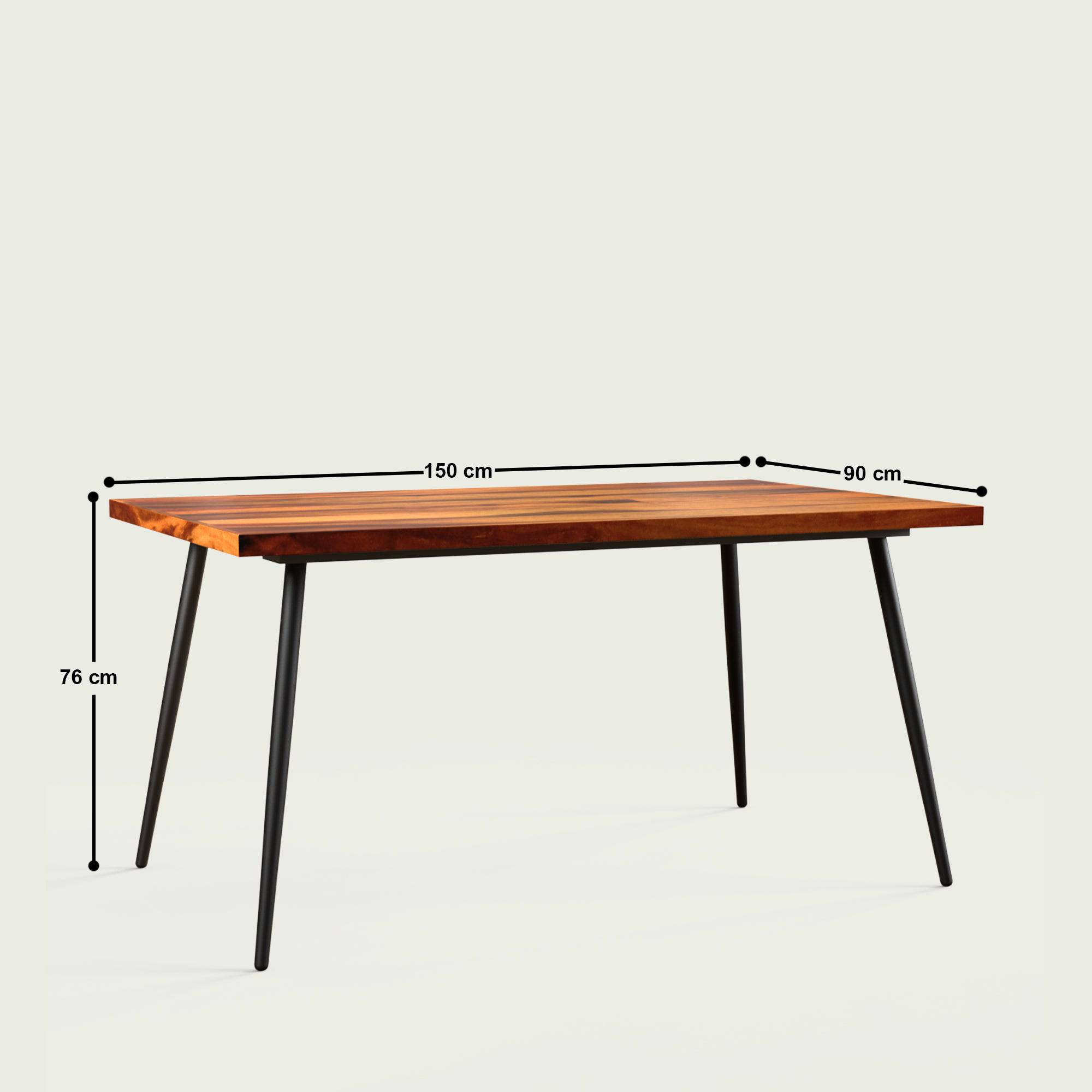 Shelly Solid Top Dining Table - 6 Seater/150 cm