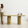 Alba Luxury Dining Table - Large 6 Seater - 175 cm x 90 cm x 76 cm H - Mango
