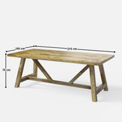 Ranch Luxury Dining Table - Large 6 & 8 Seater/All Sizes