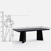 Alejandro Black Luxury Dining Table - 6 & 8 Seater/All Sizes