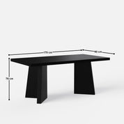 Alejandro Black Luxury Dining Table - 6 & 8 Seater/All Sizes