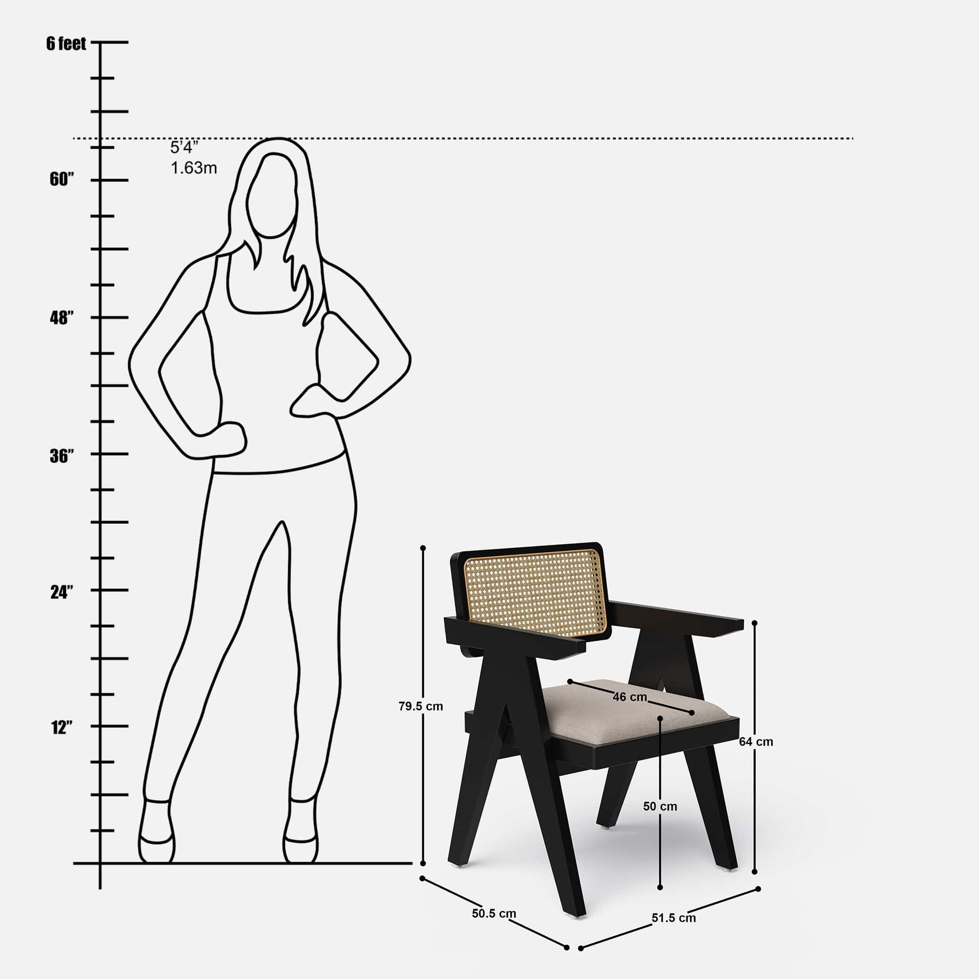 Pierre Rattan Back Chair - Crafts Mill Bespoke Furniture - Dining