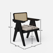 Pierre Rattan Back Chair - Crafts Mill Bespoke Furniture - Dining