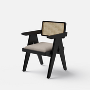 Pierre Rattan Back Chair - Crafts Mill Bespoke Furniture - Dining