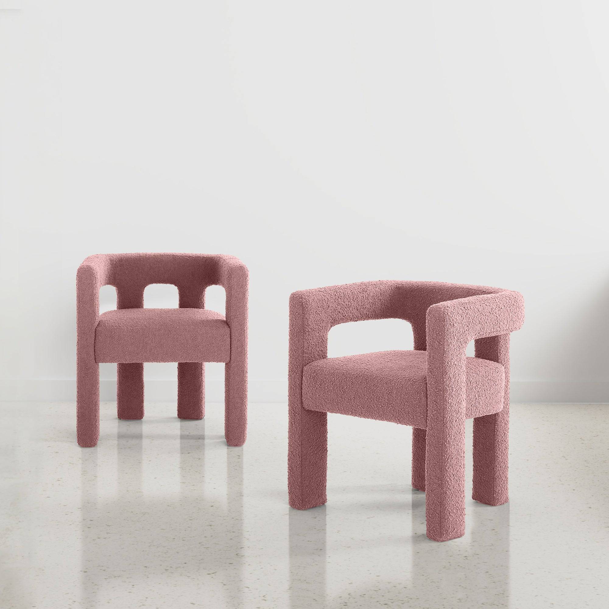 Candela Upholstered Chair - Set of Two - Cookie