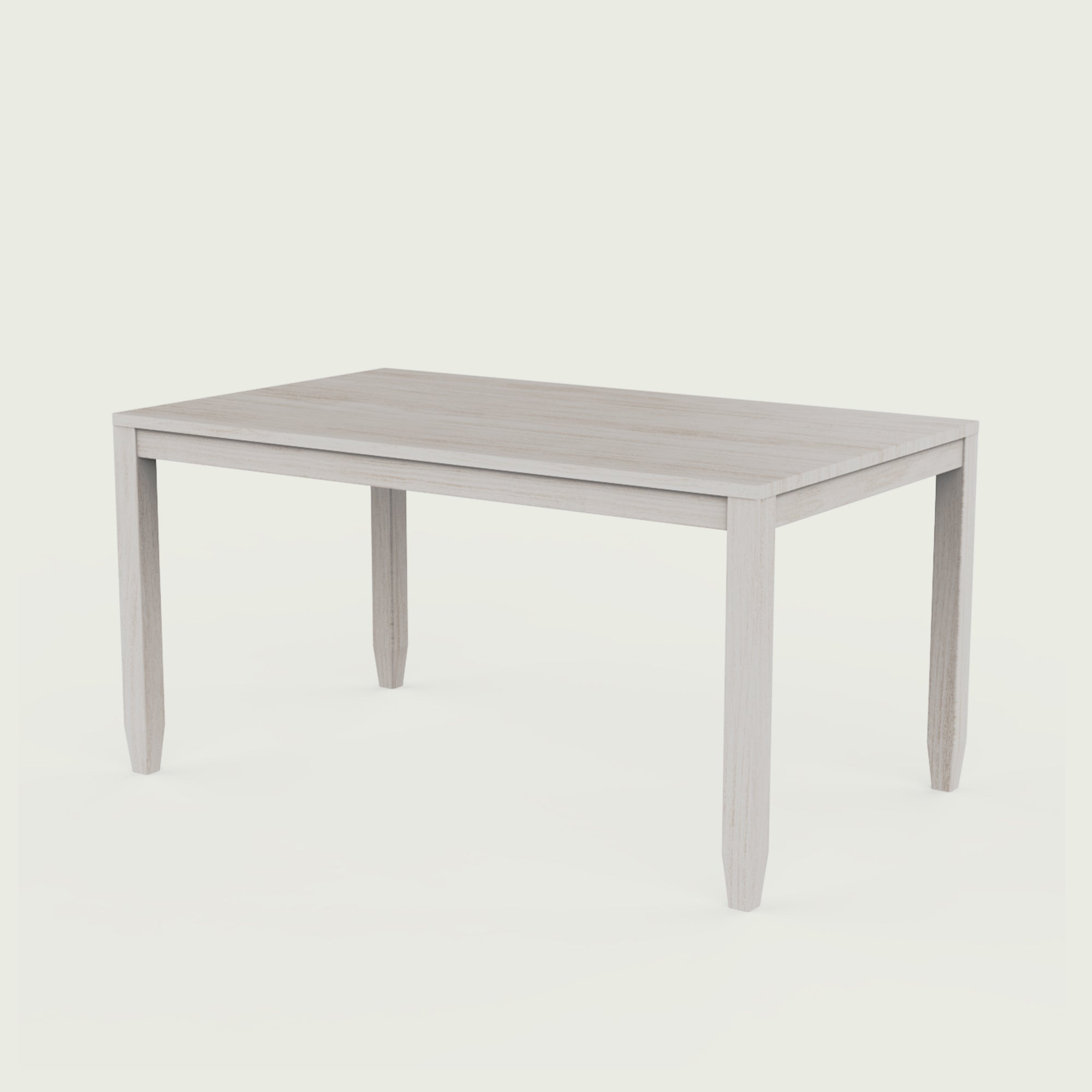 Frampton Distressed White Luxury Dining Table - 6 Seater/150 cm