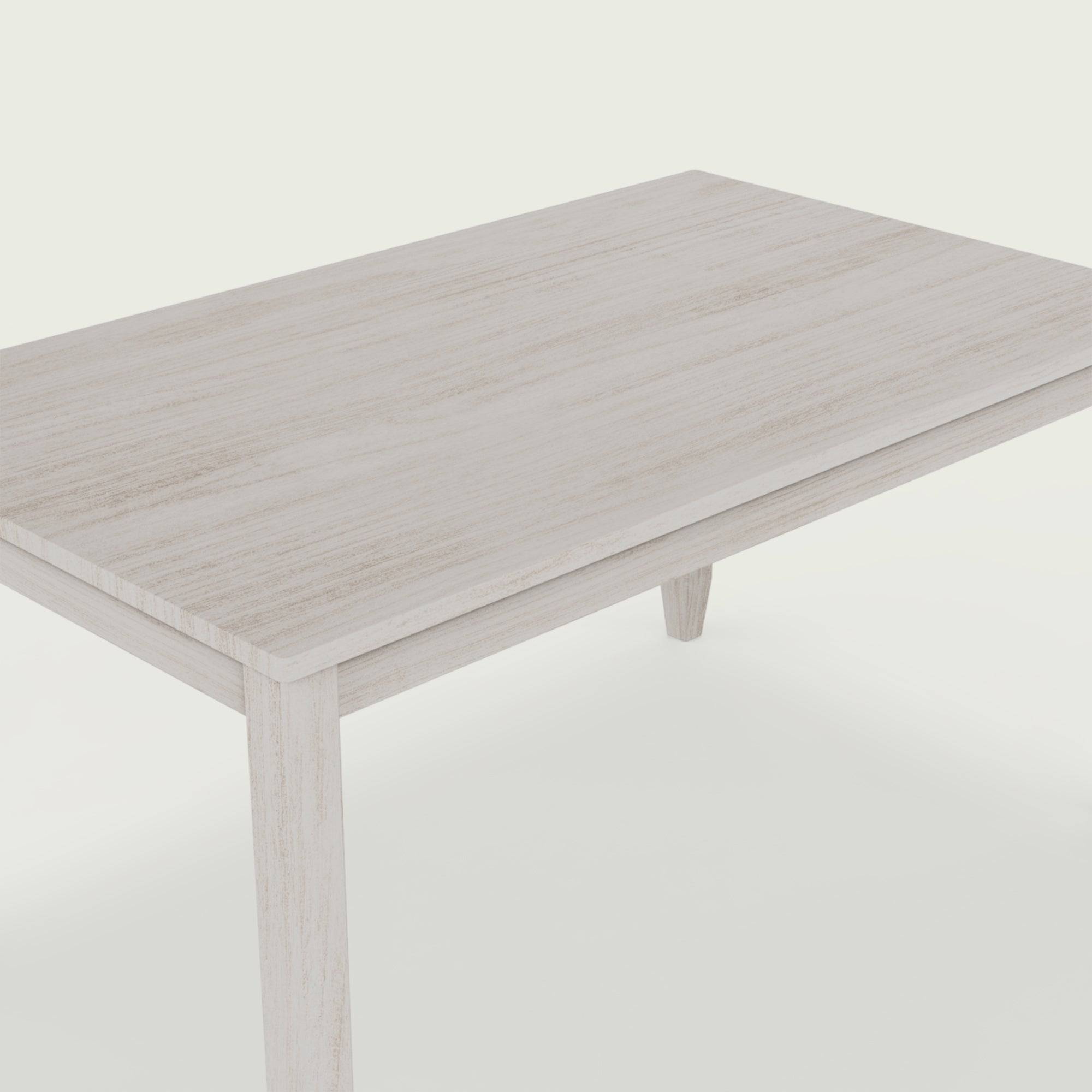 Frampton Distressed White Luxury Dining Table - 6 Seater/150 cm