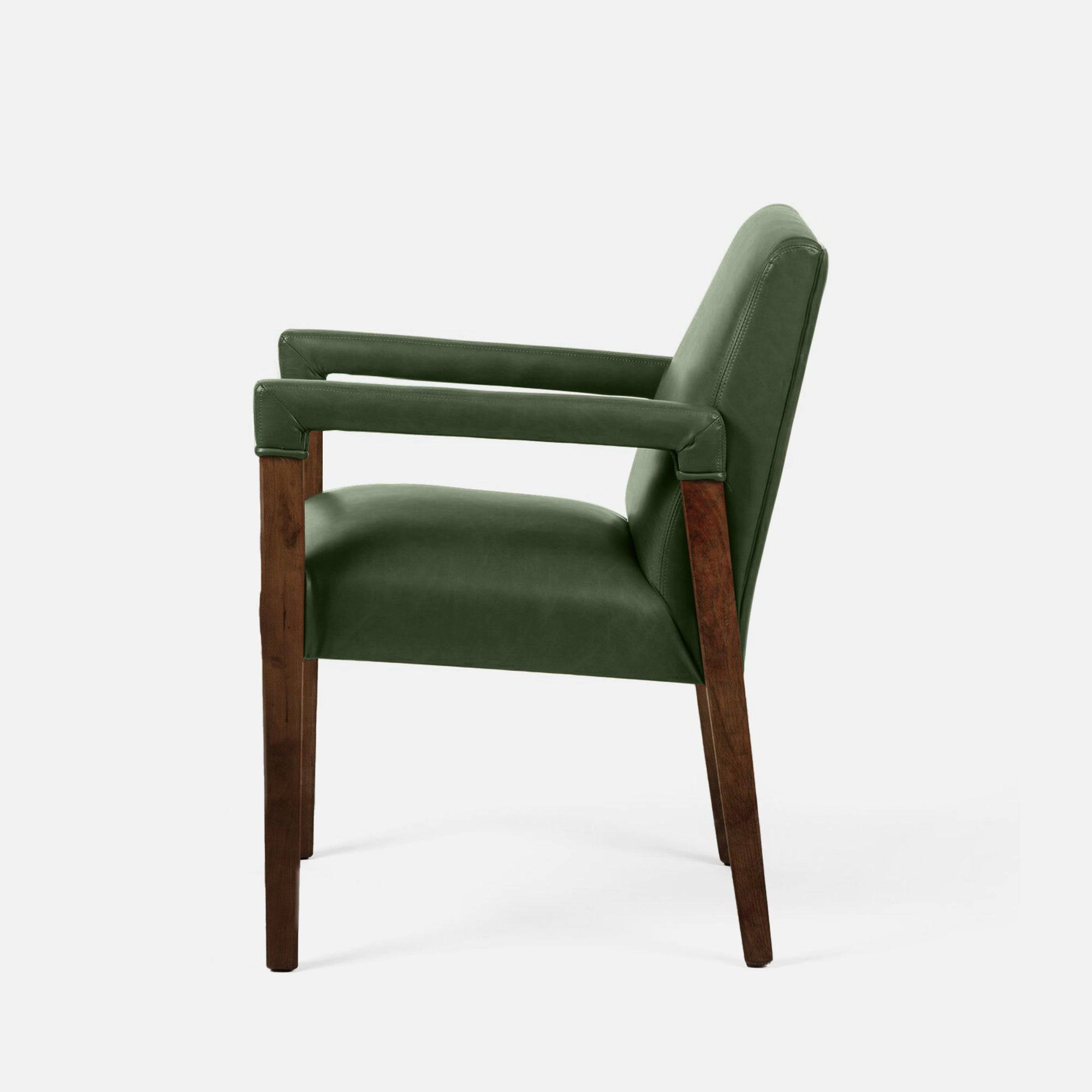 Luna Upholstered Chair - Set of Two - Forest Green