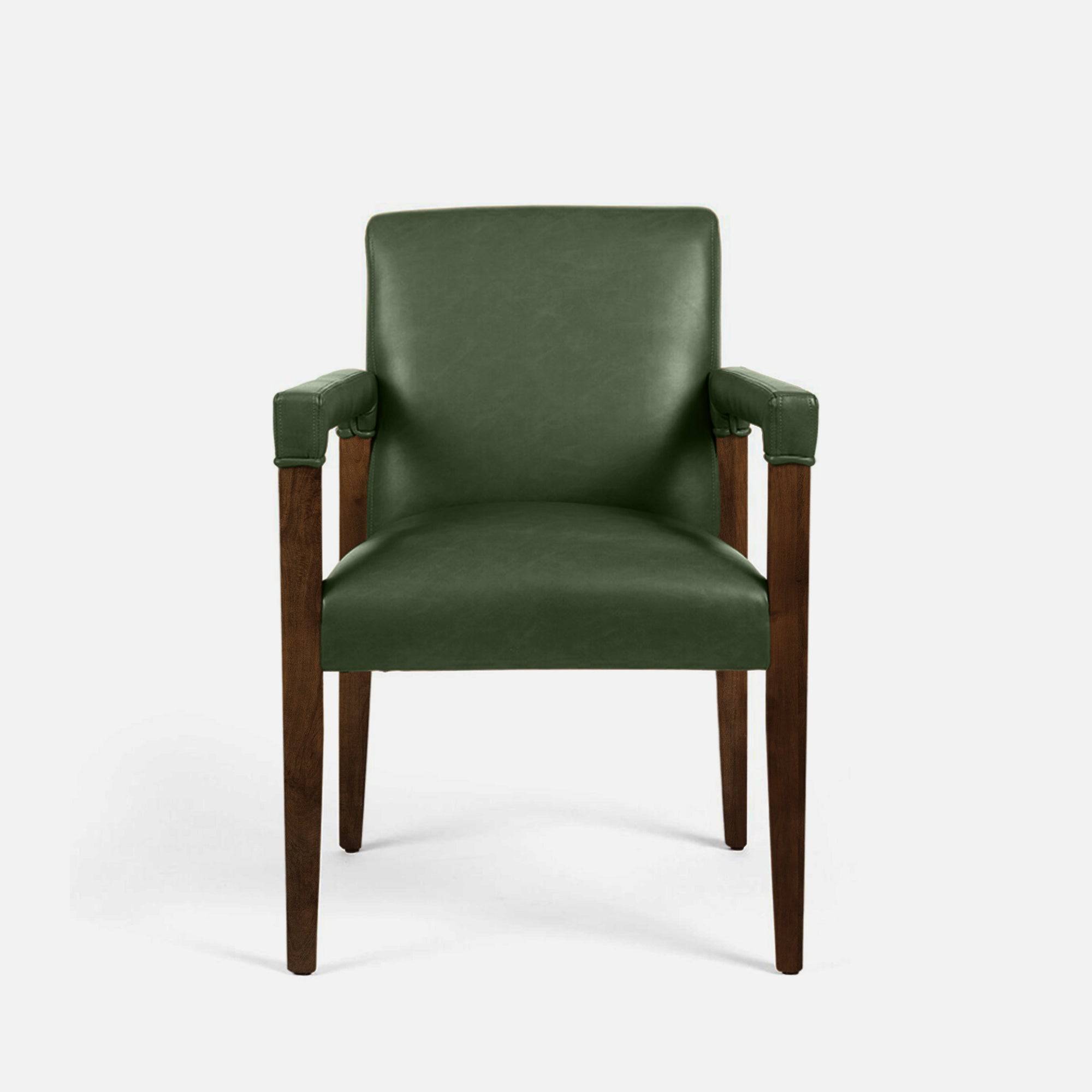 Luna Upholstered Chair - Set of Two - Forest Green