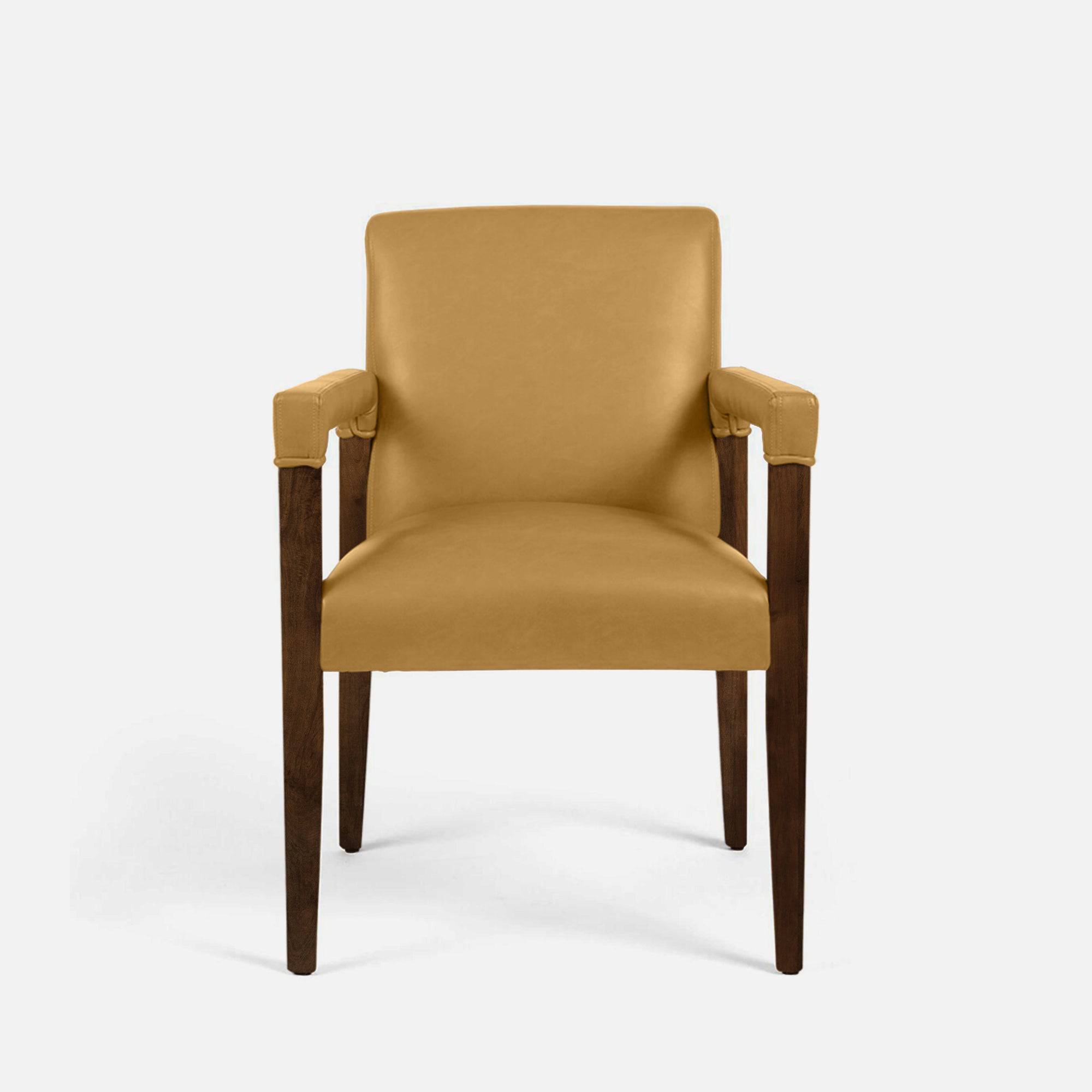 Luna Upholstered Chair - Set of Two - Mustard